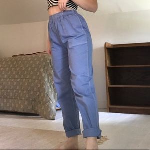periwinkle blue high waisted baseball pants